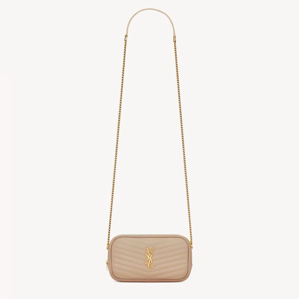Yves Saint Laurent Tan Gold Crossbody Bag - Picture 3 of 6